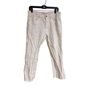 Calvin Klein 32X32 White Linen/Cotton Pants - Men's Light & Breezy Summer Style
